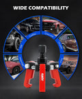 Harmonic Balancer Puller Kit with Adjustable Three Jaw Puller for Chevy GM Chrysler Ford Engine Repair Tool Red