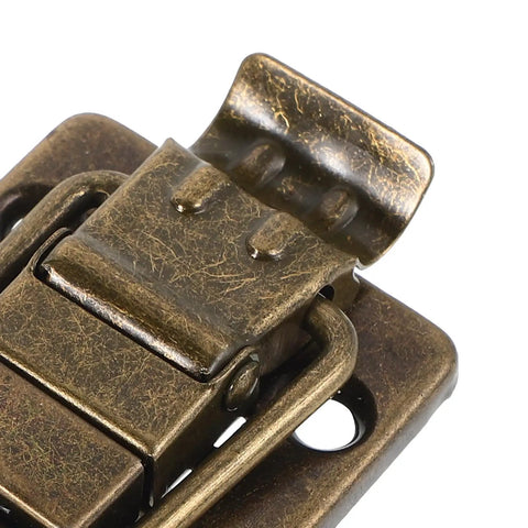 Old School Dope Retro Style Decorative Box Latch Set Iron Metal Buckle Lock For Metal Boxes Vintage Toggle Cabinet Latch 36x30mm