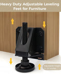Adjustable Leveling Feet For Tables Cabinets Workbenches And Shelving Units With Locking Hex Nuts Heavy Duty Iron Construction 0 To 2 Inch Height Adjustment Stabilize Uneven Floors And Eliminate Wobble on table