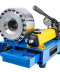 Built Tough Hydraulic Hose Crimper With Seven Heavy Duty Dies And Real Time Pressure Display Manual Pneumatic Crimping Tool For Mechanics And Automotive Garages, close-up view.