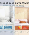6mm Thick Peel And Stick Foam Wall Panel Rolls Deliver Pro Grade Thermal Insulation And Moisture Proof Barrier With Heavy Duty Double Sided Aluminum Foil For Super Cozy Rooms, before and after insulation comparison.