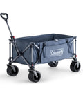 XL Collapsible Wagon Heavy Duty 400 Lb Capacity With 50 Gallon Utility Cart All Terrain Wide Base Wheels One Pull Folding Design Removable Wheels And Ergonomic Handle Blue