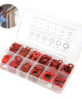 KickAss 600 Pieces Pro Grade Insulating Washers Assortment Kit With 12 Sizes Featuring Red Steel Paper Fiber Flat Rings Packed In A Box Built To Prevent Short Circuits To Keep All Safe During Repair Work Or Installation Tasks At Home Or Garage, open box