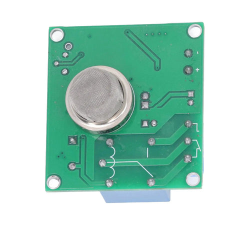 Plug And Play Smoke Sensor Module With Adjustable Threshold And Cranking Buzzer, infrared sensor on green circuit board.