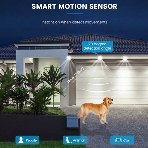 Motion Sensor LED Bulbs Dusk To Dawn 13W 100W Equivalent Auto On Security Lighting For Indoor Outdoor 5000K Cool White, 12Ft 18Ft Range, Stays On 30 Seconds, Two Pack for garage entryway