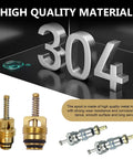 7 Piece Air Conditioning Valve Core Kit For Cars, Trucks, And SUVs Includes Durable Gold and Silver Metal Parts
