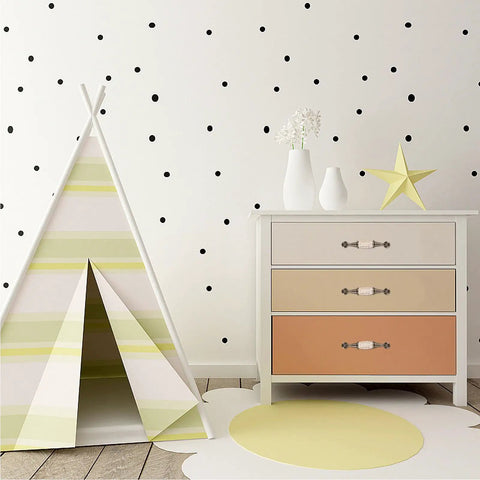 Children's room decor with dresser featuring four pack marble print ceramic cabinet pull handles for bathroom and wardrobe furniture knobs.