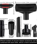 12 Piece Universal Vacuum Attachment Kit With Hair Brush And Flexible Crevice Tool Pro Grade Wet Dry Shop Vac Accessories Adapters