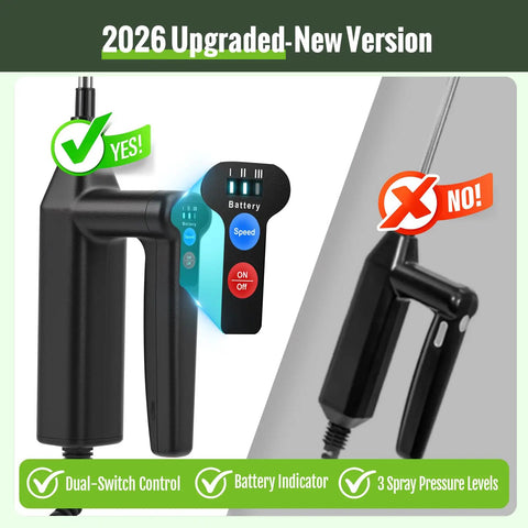 Powerful Battery Powered Sprayer 2 Gallon Electric Weed Sprayer with Battery Indicator and Control Features