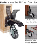 Heavy Duty Retractable Workbench Casters Kit Straight Up 300Kg Capacity with lifting function and steel frame