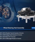 Rear Wheel Hub Bearing Assembly Five Lug With ABS Easy Install For Dodge Grand Caravan 2012 To 2020