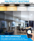 Four Inch Smart Recessed Lighting Kit With J Box RGBCW Color Changing LEDs Aluminum Build CRI90 Plus ETL ES Listed in dining room