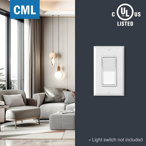 Decorator Wall Plates 50 Pack Outlet Covers For 1-Gang Switches 2.76 X 4.5 Standard Size White UL Listed Impact Resistant Durable Receptacle Covers Bulk Contractor Pack Perfect For Homes And Offices And Renovations in living room setting