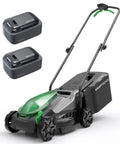 Ultra-Light 14 Inch Cordless Lawn Mower With 20V 2x5Ah Batteries Ultra Quiet Motor For Small Yards Finishes Up To 5,000 Sq Ft On One Charge Easy Push Lightweight Mower For Urban Lawns And Backyard Maintenance.
