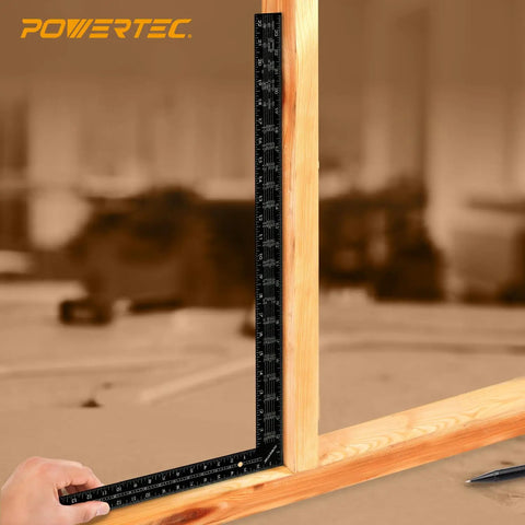 Must Have Pro Grade 16 By 24 Steel Framing Square With Rafter Tables For Woodworking And Construction used on wooden frame