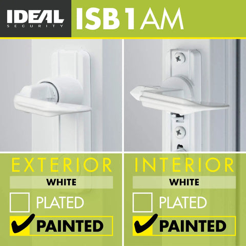 In Swing Storm Door Handle Set For 7/8 To 1 3/8 Inch Thick Doors No Key Lock White Finish