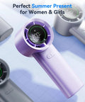 Turbo Handheld Fan With 100 Speed HD Digital Display Real Time Wind Gear And Battery Percentage Shows Your Power Level On The Fly