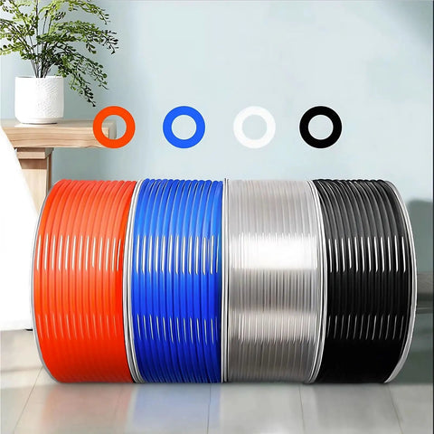 Heavy Duty Clear Polyurethane Pneumatic Hose For Air Compressors And Power Tools 100 Meter Spool displayed in various colors.