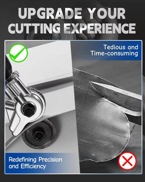Upgraded Electric Drill Plate Cutter Metal Nibbler Attachment For Most Drills improves cutting precision and efficiency for metals.