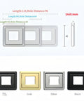 Two Piece Aluminium Alloy Flip Handle Hidden Door Pull Handles Set for Recessed Drawers Cabinets and Windows with Screws Silver 64mm Hole Distance