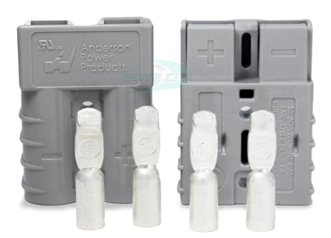 SB50 Connector Kit 50 Amps 36V Gray Housing With 6 AWG Leads 6319 Pair Durable High Current DC Power Connector Set