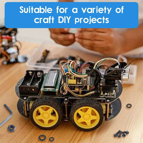 Metric Screw And Bolt Kit With Washers 2000Pcs M2 M3 M4 M5 shown in use for DIY robotics project, parts include nuts and washers