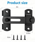 Two Pack Black Barn Door Lock Latch Set For Sliding Doors No Fuss Easy Install Privacy Lock Stainless Steel Rust Resistant