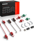 Top Tier Rear Side Drum Brake Hardware Kit For Ford F-350 E-350 And Dodge Ram 2500 3500 With Rock Solid Durability To Keep Your Truck Cruising Smooth Without Any Rattle Or Squeak On The Road, brake springs and clips