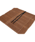 Open view of Waxed Canvas Chef Knife Roll Bag Seven Slots Lightweight Knife Carrier For Kitchen Chefs Outdoor Camping And Picnics