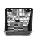 Front view of Magnetic Pencil Holder Mesh Stainless Steel Pen Basket Storage Organizer for whiteboards and blackboards.