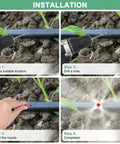 Step-by-step installation of 100 Pack Pressure Activated Pump Spray Heads For 360 Degree Red Micro Mist Irrigation Systems