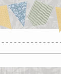 Classroom Cottage Flat Name Plates, 36 Pack, 11.5 X 3.5 Inches, Laminatable Labels with Multicolor Banner Design