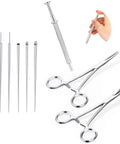 Piercing Taper Pliers Ball Grabber Tool Kit For Hassle-Free Jewelry Changes Curved And Straight Forceps Stainless Steel 8 Piece Set