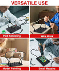 Adjustable Soldering Helping Hands with Four Magnetized Pillars and Flexible Arms for Versatile PCB Soldering, Wire Work, and Repairs