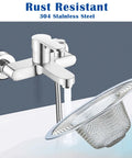 Two Pack Heavy Duty Stainless Steel Slop Basket Filter Trap with a 2.75 Inch Top and One Inch Mesh for Kitchen Sink and Bathroom Drains.