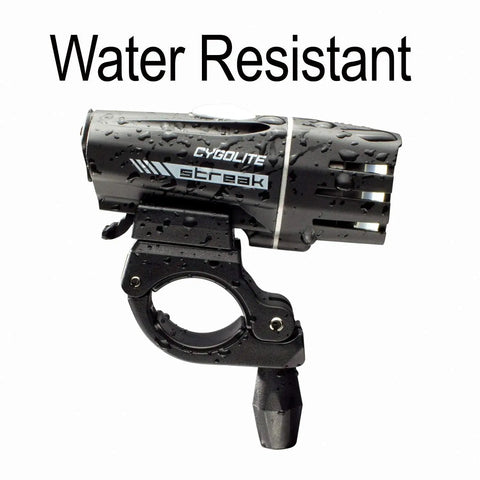 Streak 450 Lumen Bike Light With USB Rechargeable Headlight, 6 Light Modes Plus Walking, Daylight Flash, Road Ready, Durable IP67 Waterproof With Secure Mount For Road And Commuter Bikes