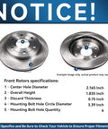 Front Brake Kit With Rotors And Ceramic Pads For Ford Expedition F 150 Lincoln Navigator 2010 Through 2021 Replacement Disc Brake Set