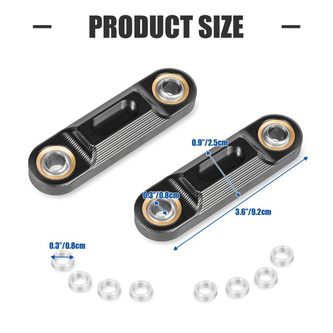 Sway Bar End Links For Can Am Spyder 2013 To 2026 F3 RT RS ST Series Black Heim Joint Upgrade black aluminum pair with spacers, 3.6in x 0.9in