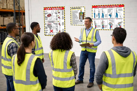 Warehouse Safety Rules Poster Hella Tough Laminated Wall Sign Osha Compliant Heavy Duty Forklift And Ppe Guidelines Straight Up Must Have Gear For Any Warehouse Floor Or Yard