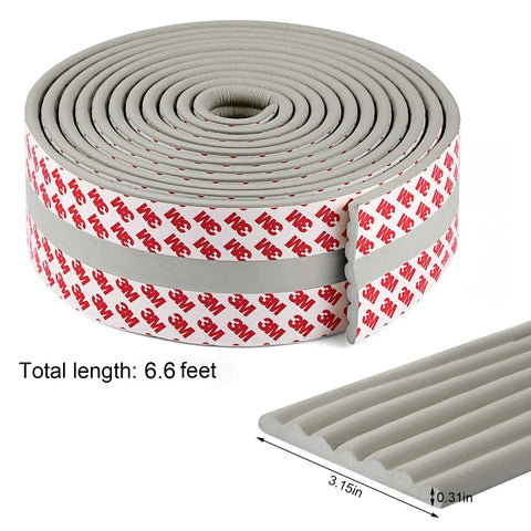 High Density NBR Foam Baby Proofing Edge Protectors With Super Sticky Pre Taped Adhesive for sharp corners, 6.6 ft roll in classic grey.