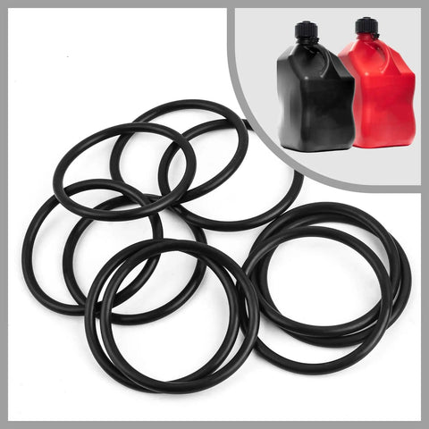 10 Piece Rubber O Ring Kit For Racing Fuel Jugs Sealing And Gasket Set, Includes 3.13 Inch Outer Diameter, 2.71 Inch Inner Diameter, 0.22 Inch Wire Diameter.