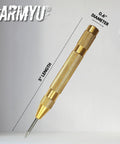Knock Out Locked Windows Easy With This Heavy Duty Spring Loaded Glass Breaker Featuring Extra Steel Tip Adjustable Tension And A Knurled Brass Body For Rapid Emergency Rescue Two Pack, 5-inch length, 0.6-inch diameter.