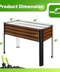 2 Pack Elevated Metal Raised Garden Bed With Legs 48 By 18 By 32 Inches Outdoor Planter Boxes For Backyard Patio And Balcony