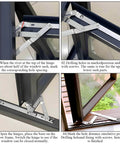 4 Pack 10 Inch Casement Window Hinges And Concealed Friction Stays In Stainless Steel installation guide on window frames