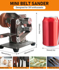 Slick Mini Belt Sander 110V With Quick Adjust Seven Speed Settings Portable No Sweat for precise knife sharpening.