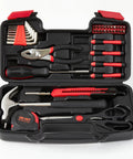 Versatile 39 Piece Tool Set For Home And DIY Needs With Red Storage Case Durable Steel Hand Tools For Home Garage Office Dorm And College Projects Handy For Everyday Repairs And Quick Fixes.