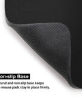 Close-up of the non-slip rubber base on a Tiny 6 By 8 Inch Mouse Pad For Laptop And Travel, Thick Yet Portable, Washable design.