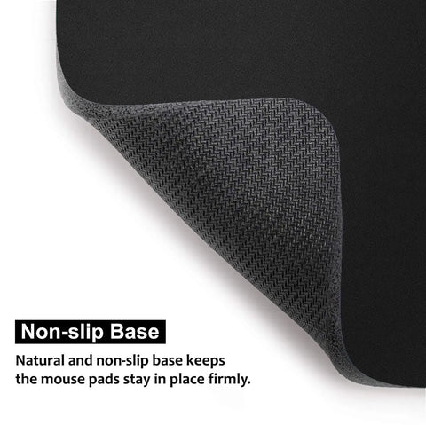 Close-up of the non-slip rubber base on a Tiny 6 By 8 Inch Mouse Pad For Laptop And Travel, Thick Yet Portable, Washable design.