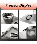 Heavy Duty Stainless Steel Fume Hood Badass Welding Smoke Collector And Dust Extractor For Laser Cutting Shop Ventilation No Bull Air Filtration System showing overhead mount hooks and circular exhaust port.
