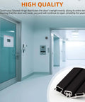 2 Pcs Heavy Duty Continuous Geared Hinge Y Full Surface Anodized Aluminum Center Pivot Tamperproof for Storefront Door Installations Black